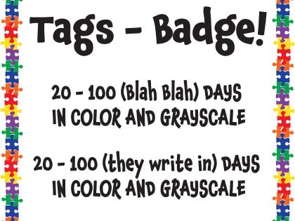 FREEBIE 100 Days Tags – Badge